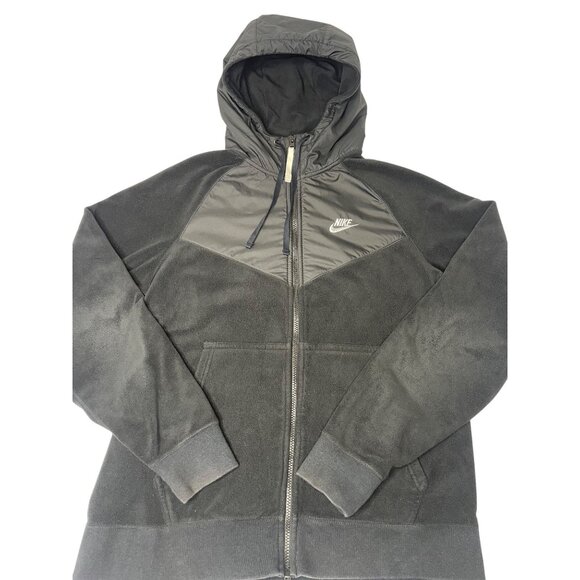 Nike Other - Nike Tech Fleece Windrunner Full Zip Black Hoodie Jacket SZ L